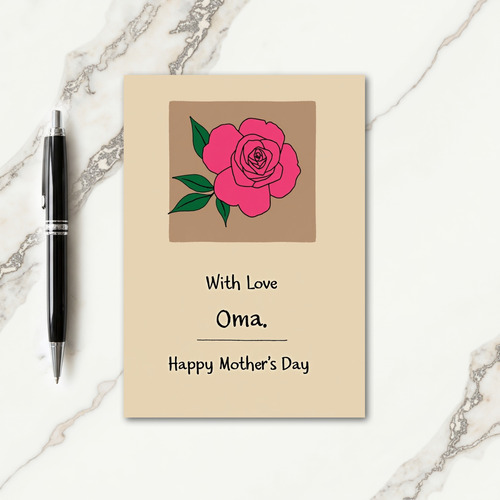 Heartfelt Mothers Day Motif Card