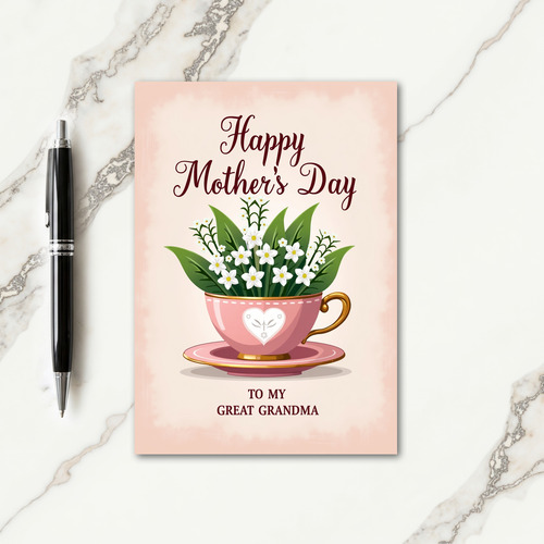 Heartfelt Mothers Day Tea Card