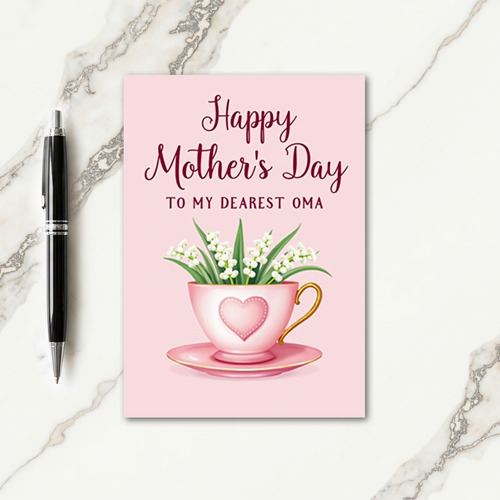 Heartfelt Mothers Day Teacup Card