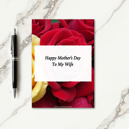 Heartfelt Mothers Day Wife Card