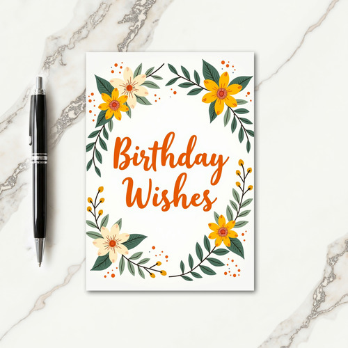 Heartfelt Orange Script Card