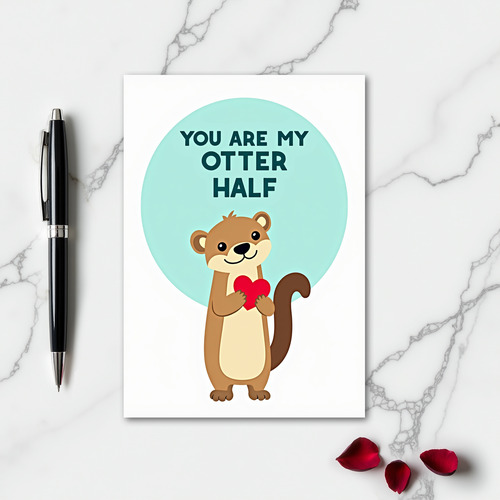 Heartfelt Otter Half Card