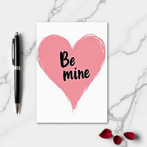 Heartfelt Painted Be Mine Card