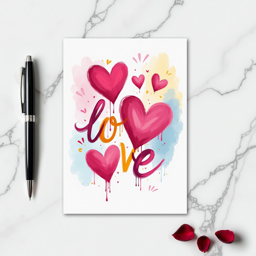 Heartfelt Painted Love Card