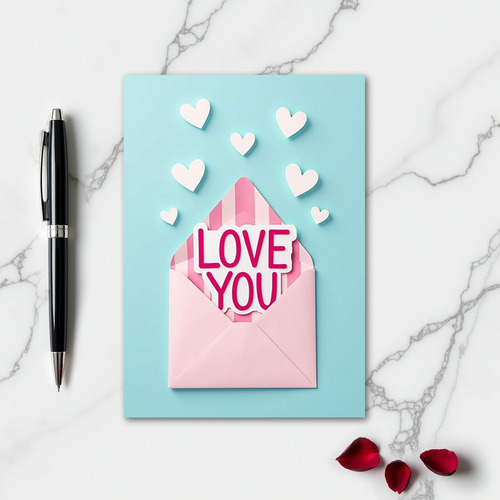 Heartfelt Pastel Love You Card