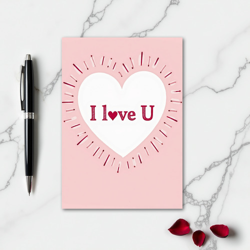 Heartfelt Pink Love Card