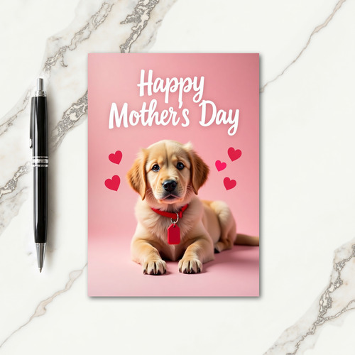 Heartfelt Puppy Mothers Day Card
