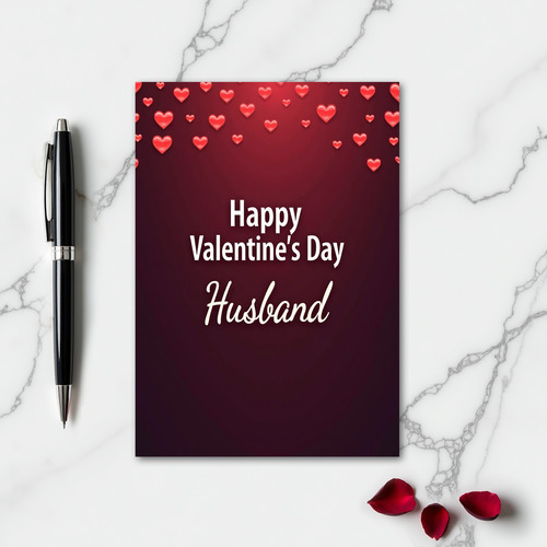 Heartfelt Red Husband Card