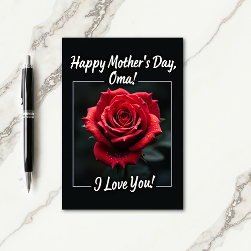 Heartfelt Rose Mothers Day Card