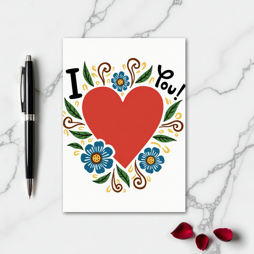 Heartfelt Rustic Love You Card