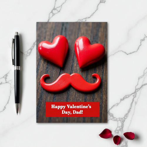 Heartfelt Rustic Valentines Day Dad Card