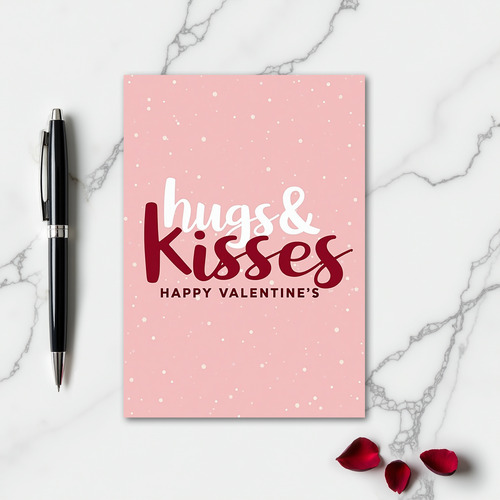 Heartfelt Script Kisses Card