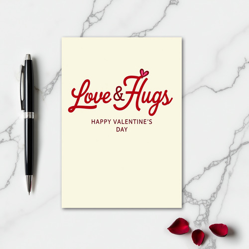 Heartfelt Script Love Hugs Card