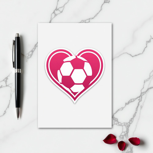 Heartfelt Soccer Love Card