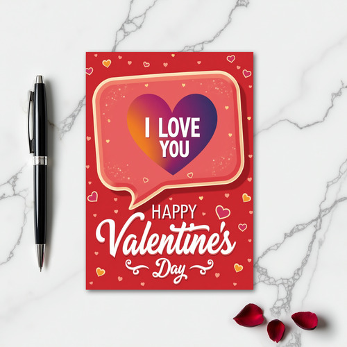 Heartfelt Valentine Love You Card