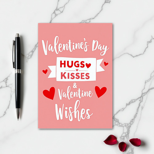 Heartfelt Valentines Day Hugs Card
