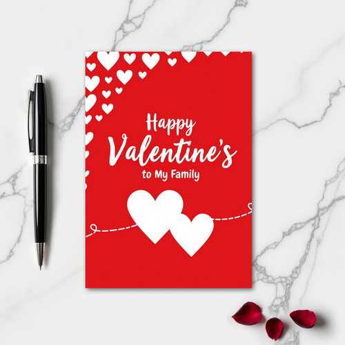 Heartfelt Valentines Family Card
