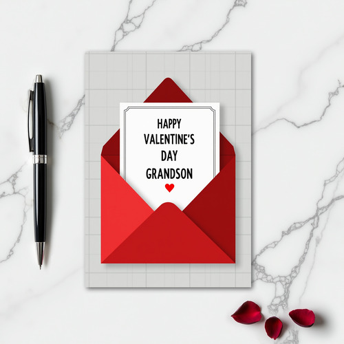 Heartfelt Valentines Grandson Card