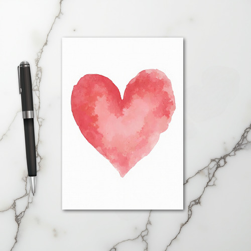 Heartfelt Watercolor Love Card
