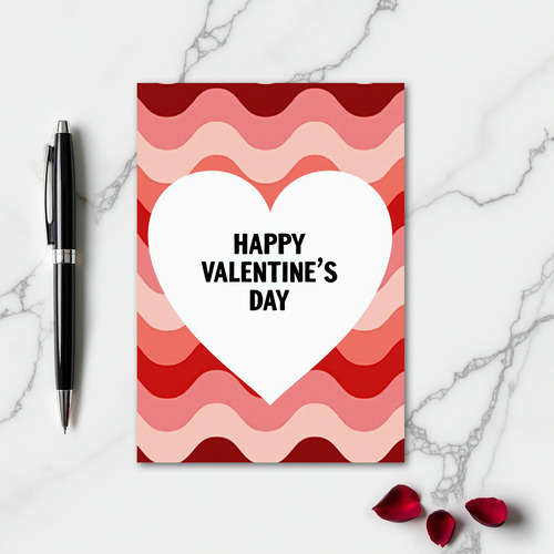 Heartfelt Wavy Valentines Day Card