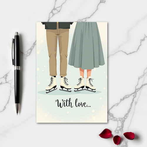 Heartfelt Winter Romance Card