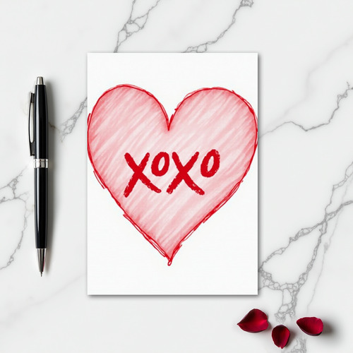 Heartfelt Xoxo Handcrafted Card