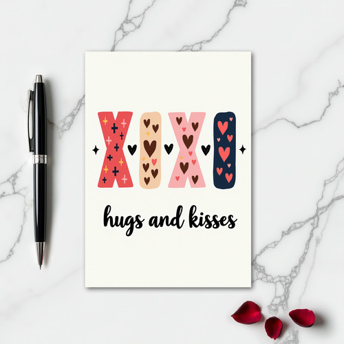 Heartfelt Xoxo Hugs Kisses Card