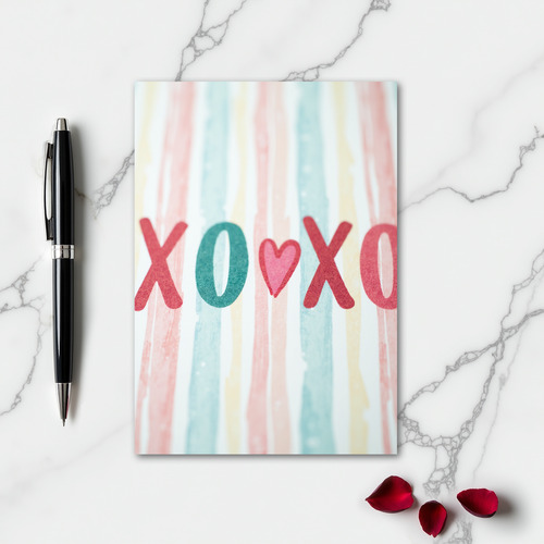 Heartfelt Xoxo Watercolor Card