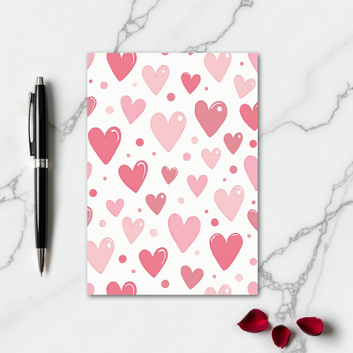 Hearts And Dots Love Card