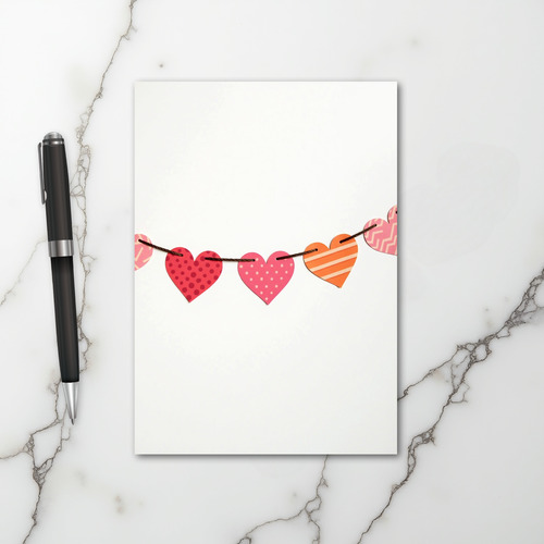 Hearts Garland Love Card