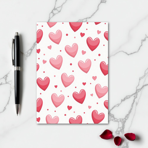 Hearts Glitter Texture Love Card