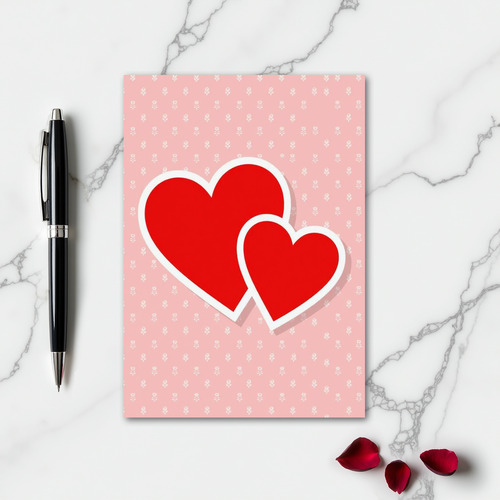 Hearts In Pink Love Card