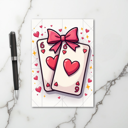Hearts Playing Love Card