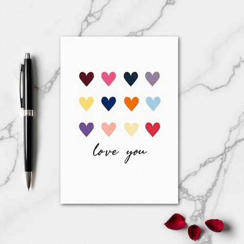 Hearts Say Love You Card