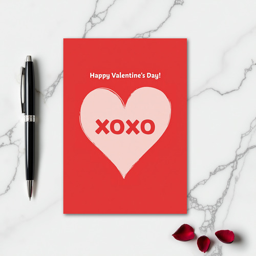 Hearts Xoxo Valentines Day Card