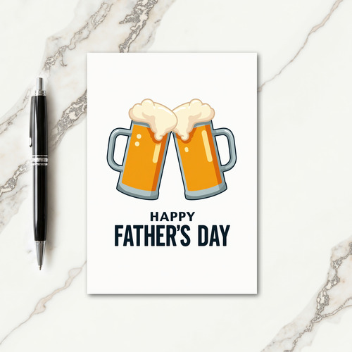 Hearty Fathers Day Toast Card