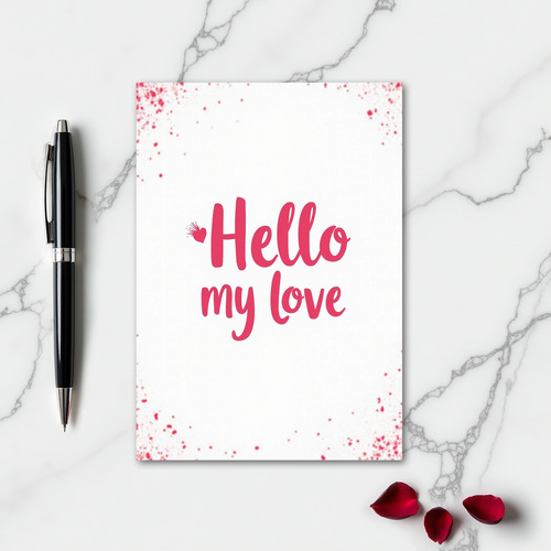Hello My Love Simple Card