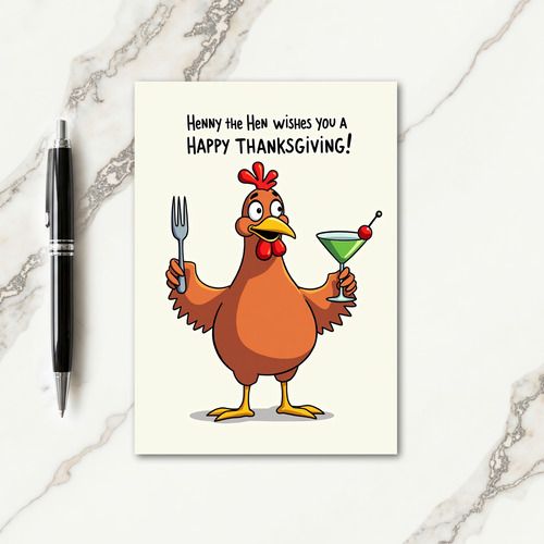 Hennys Happy Thanksgiving Card