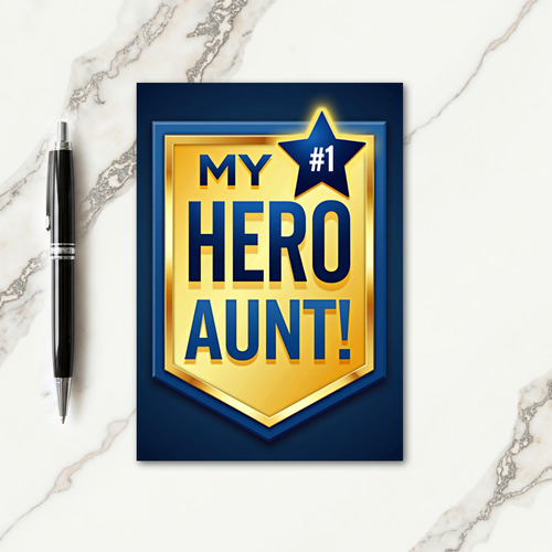 Hero Aunt Gold Star Mothers Day Card