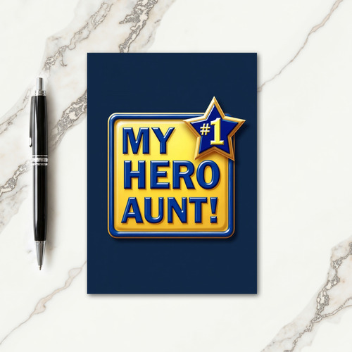 Hero Aunt Number One Card