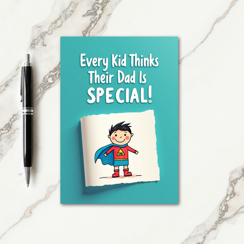 Hero Dad Illustration Card