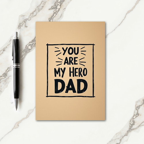 Hero Dad Sketch Fathers Day Card