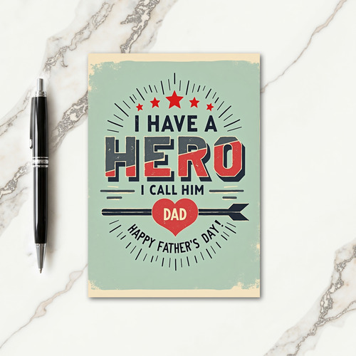 Hero Dad Vintage Style Card