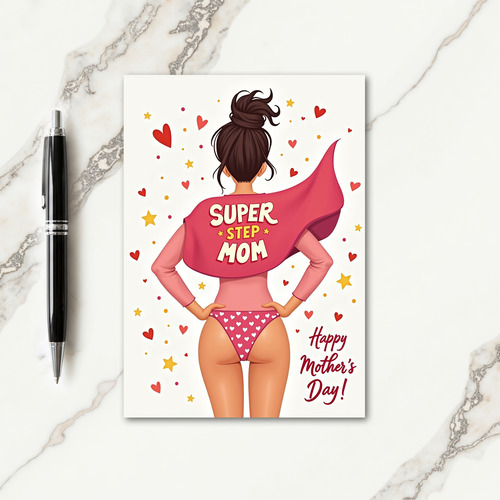 Hero Step Mom Day Design Card