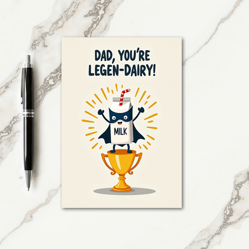 Heroic Carton Fathers Day Card