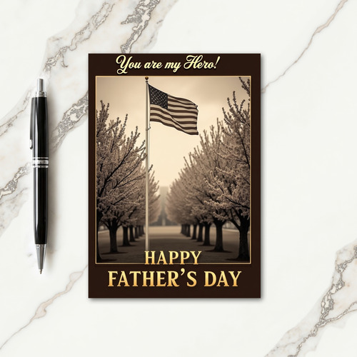Heroic Fathers Day Banner Card
