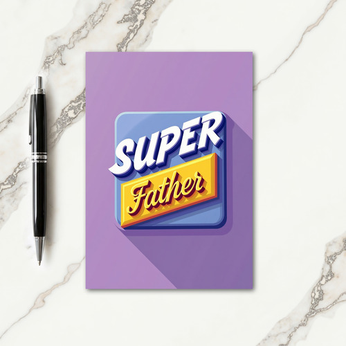 Heroic Fathers Day Emblem Card