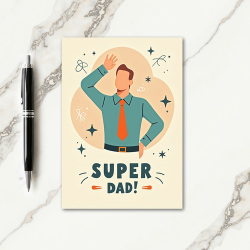Heroic Fathers Day Salute Card