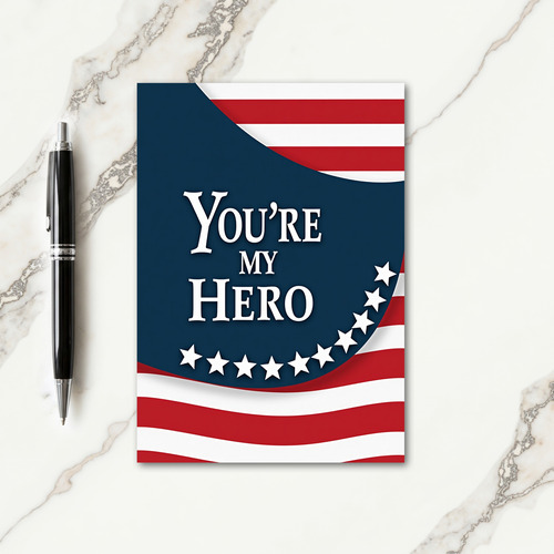 Heroic Fathers Day Stripes Card