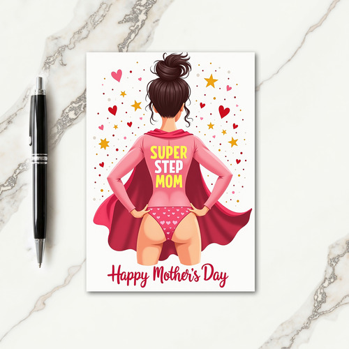 Heroic Mom Hearts Mothers Day Card